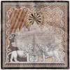 Kueen Women's Brown / Black / Grey Silk Scarf - Leone Di Venezia In Brown/black/grey