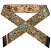 Kueen Women's Grey / Green Silk Scarf - Forgotten Flower - Mint - Grey