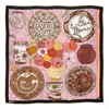 Kueen Women's Pink / Neutrals / Red Silk Scarf - Porcelain Dreams -sweetly Small - Pink In Multi