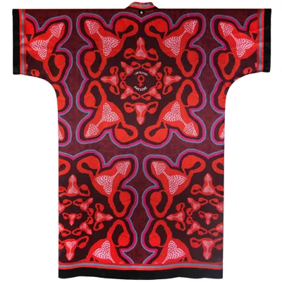 Kueen Women's Pink / Purple / Brown Silk Kimono - Bloody Awesome - Wine In Pink/purple/brown
