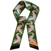 Kueen Women's Silk Scarf - Amazing A - Alligator - Green In Green