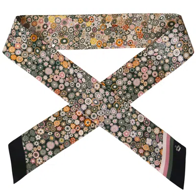 Kueen Women's Silk Scarf - Millefiori - Green