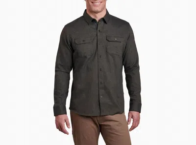 Kuhl Descendr Breathable Flannel Top In Serpentine In Gray