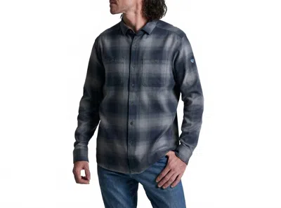 Kuhl Law Flannel Long Sleeve Shirt In Steel Blue In Multi