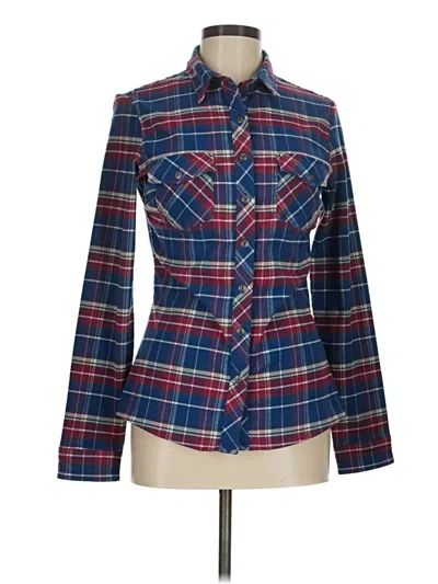 Pre-owned Kuhl Long Sleeve Button Down Shirt In Blue