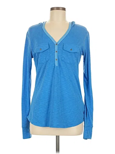 Pre-owned Kuhl Long Sleeve Henley Shirt In Blue