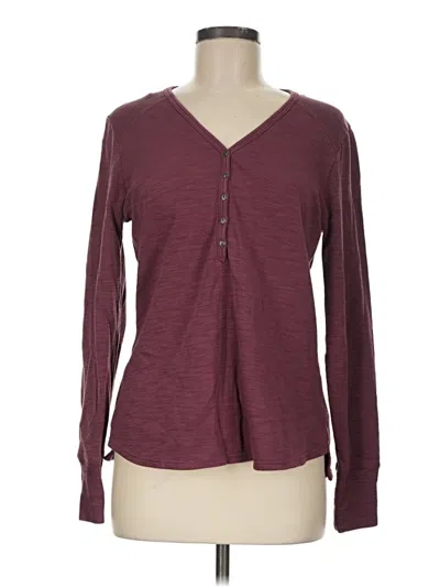 Pre-owned Kuhl Long Sleeve Henley Shirt In Burgundy