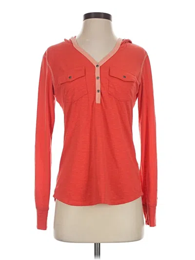 Pre-owned Kuhl Long Sleeve Henley Shirt In Red