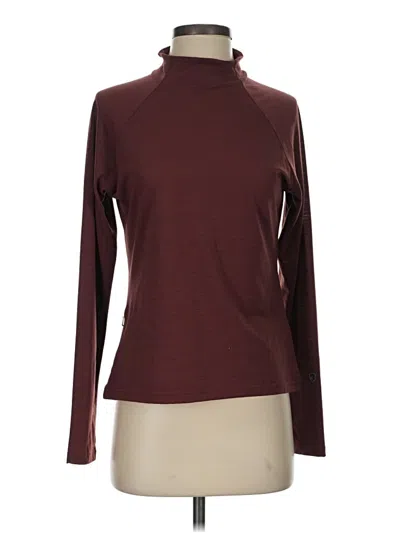 Pre-owned Kuhl Long Sleeve Top Burgundy Turtleneck Tops