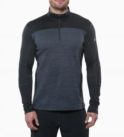 Kuhl Ryzer 1/4 Zip Pullover In Black/ Koal In Blue