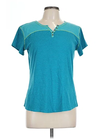 Pre-owned Kuhl Short Sleeve Henley Shirt In Blue