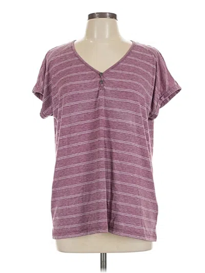 Pre-owned Kuhl Short Sleeve Henley Shirt In Purple