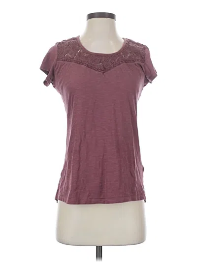 Pre-owned Kuhl Short Sleeve Top Burgundy Sweetheart Neckline Tops