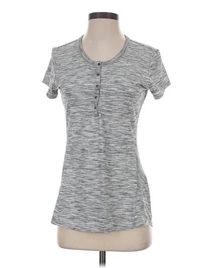 Pre-owned Kuhl Short Sleeve Top Gray Keyhole Neckline Tops