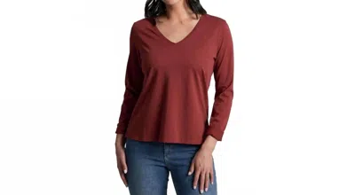 Kuhl Vega Long Sleeve Top In Red In Burgundy