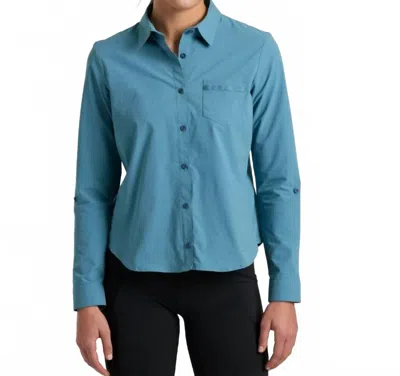 Kuhl Wander Long Sleeve Shirt In Alpine Lake In Blue