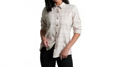 Kuhl Whisper Flannel Button Down Shirt In Vanilla In White