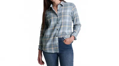 Kuhl Whisper Flannel Button Down Shirt In Winter Sky In Blue