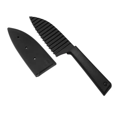 Kuhn Rikon Colori+ Crinkle Cut Garnish Knife, 5-inch In Black