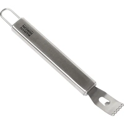 Kuhn Rikon Essential Zester With Ultra-sharp Stainless Steel Blade For Citrus, Spices & Fine Grating In Silver