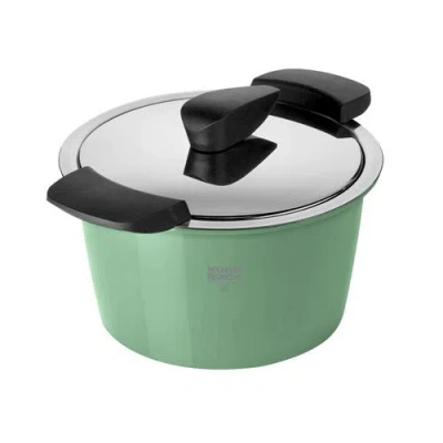Kuhn Rikon Hotpan Stainless Steel Cooking Pot With Insulated Bowl, 1-quart In Green