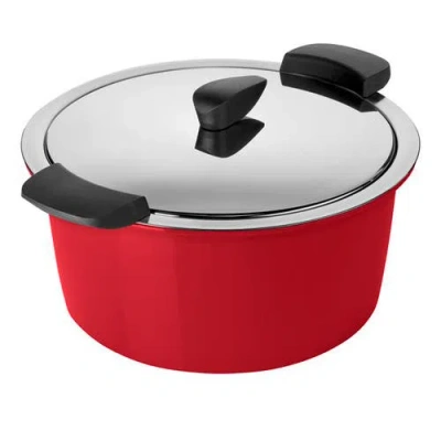 Kuhn Rikon Hotpan Stainless Steel Cooking Pot With Insulated Bowl, 1-quart In Red