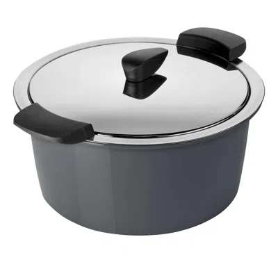 Kuhn Rikon Hotpan Stainless Steel Cooking Pot With Insulated Bowl, 2.1-quart In Black