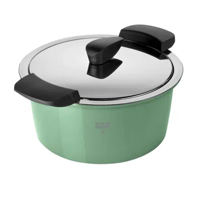 Kuhn Rikon Hotpan Stainless Steel Cooking Pot With Insulated Bowl, 2.1-quart In Green