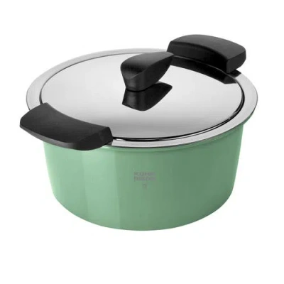 Kuhn Rikon Hotpan Stainless Steel Cooking Pot With Insulated Bowl, 2.1-quart In Green