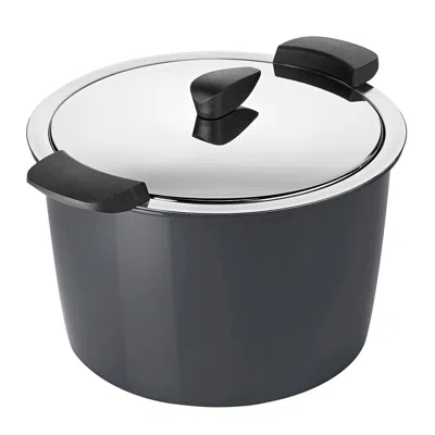 Kuhn Rikon Hotpan Stainless Steel Cooking Pot With Insulated Bowl, 5.3-quart In Black