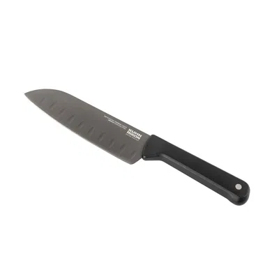 Kuhn Rikon Iced Santoku Knife 6.3-inch, Ice Hardened German Stainless Blade In Black