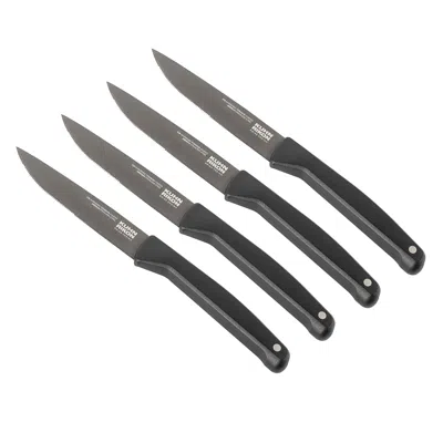 Kuhn Rikon Iced Steak Knife 4.13-inch, Set Of 4, Ice Hardened German Stainless Blade In Black