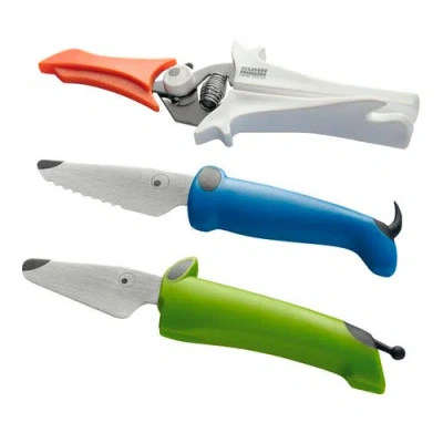 Kuhn Rikon Kinder Kitchen Essential Knife Set, Blue/green In Multi