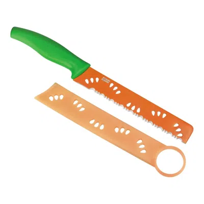 Kuhn Rikon Melon Knife For Cantaloupe, Watermelon, And Fruit, 8-inch, Orange In Multi