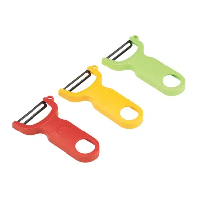 Kuhn Rikon Original Swiss Peeler 3 Piece Set, Red/green/yellow In Multi