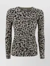 Kujten Animal Print Crewneck Knitwear In Multi