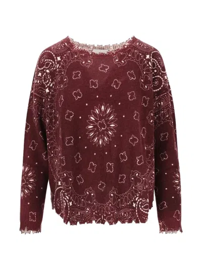 Kujten Bandana-print Distressed Sweater In Multi