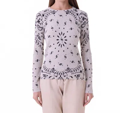 Kujten Bibi Bandana Sweater In Bouleau In Blue