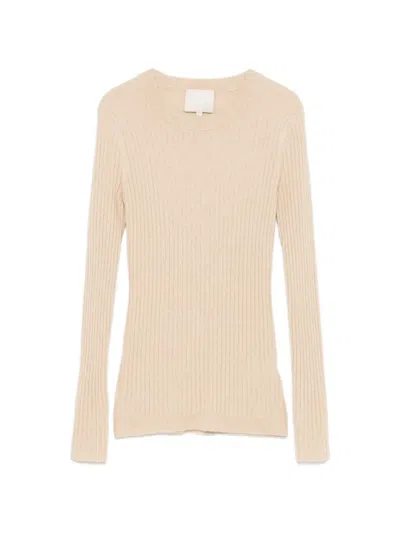 Kujten Bibi Ribbed-knit Sweater In Neutral