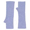 Kujten Blue Cashmere Mittens In Blue