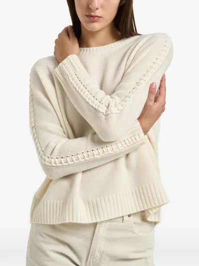 Kujten Braided-detail Sweater In Neutral
