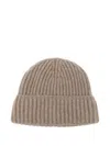 Kujten Ribbed-knit Cashmere Beanie In Brown