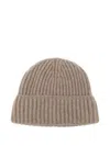 Kujten Ribbed-knit Cashmere Beanie In Brown