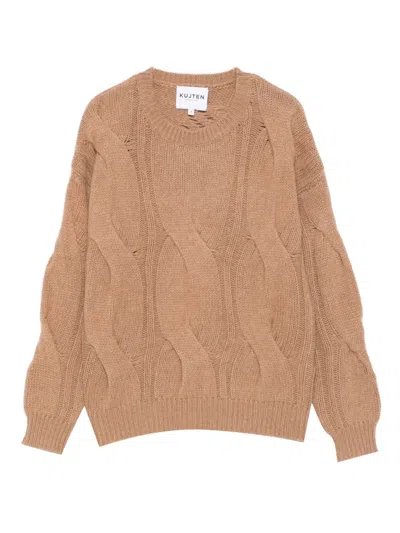 Kujten Cable-knit Sweater In Brown
