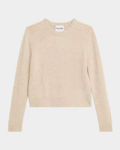 Kujten Caroline Saddle-sleeve Cashmere Sweater In Brown