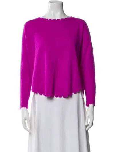 Pre-owned Kujten Cashmere Bateau Neckline Sweater In Purple