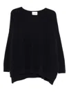 Kujten Cashmere Round-neck Sweater In Black