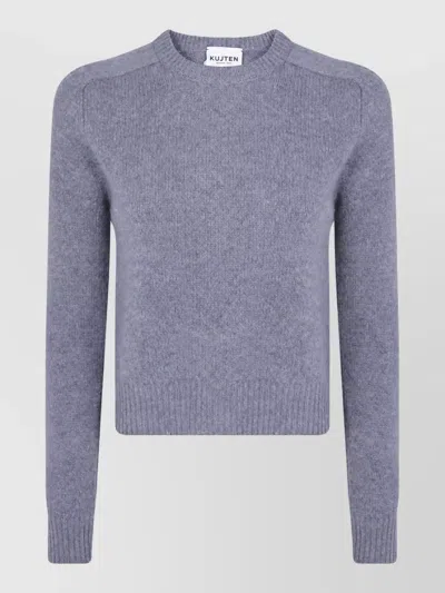 Kujten Cashmere Caroline Round Neck Sweatshirt In Purple