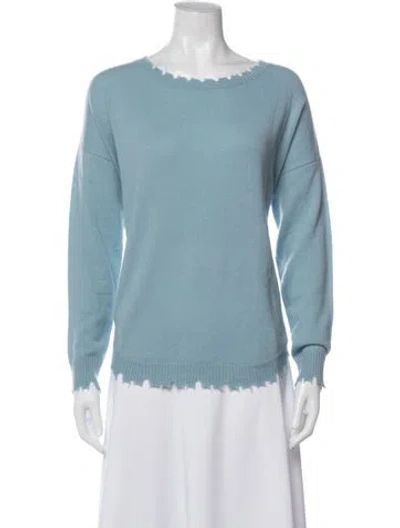 Pre-owned Kujten Cashmere Crew Neck Sweater In Blue