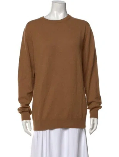 Pre-owned Kujten Cashmere Crew Neck Sweater In Brown